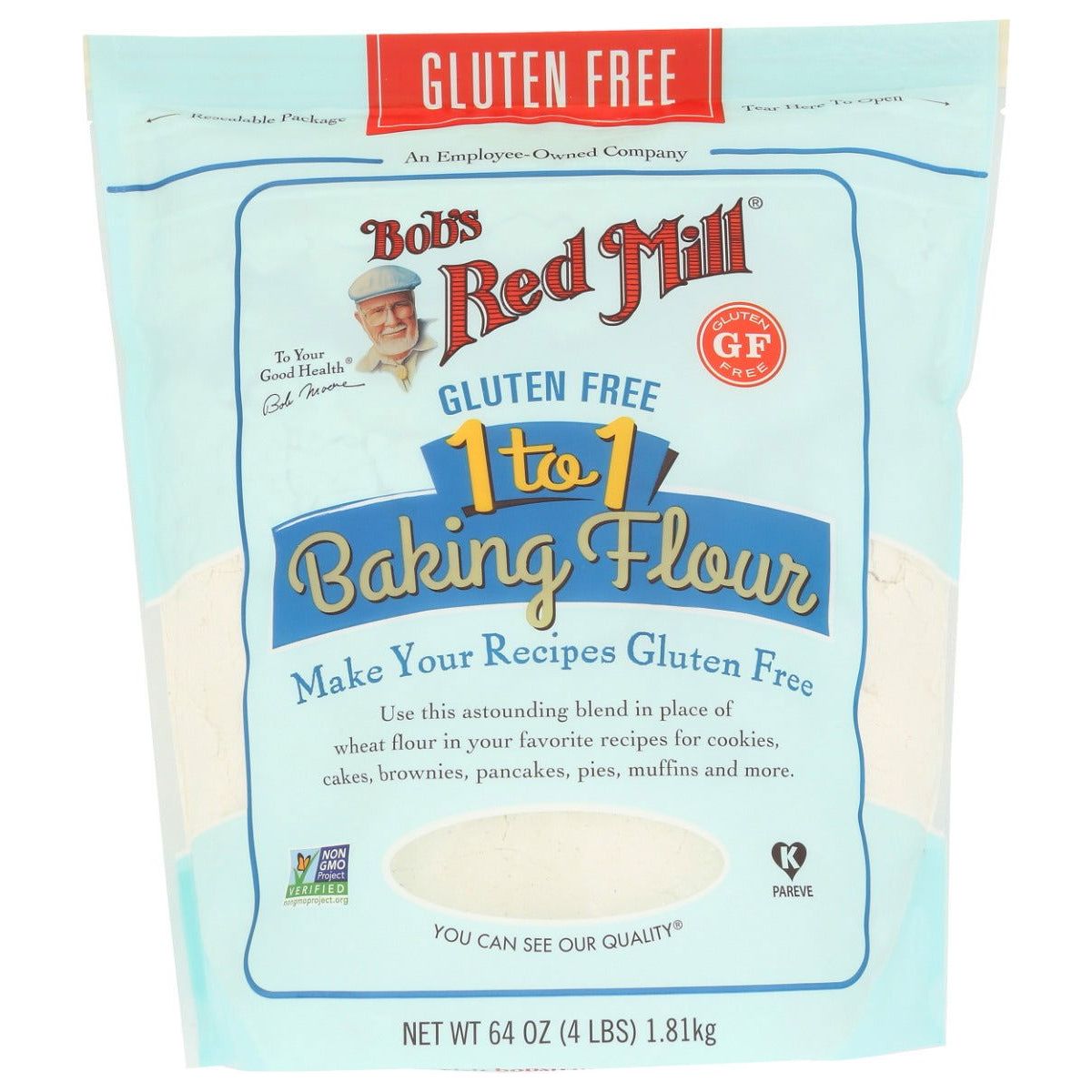 BOBS RED MILL: Gluten Free 1 to 1 Baking Flour, 64 oz - Sunshine Co Op. - #tag1# - #tag2# - #tag3# - #tag4#