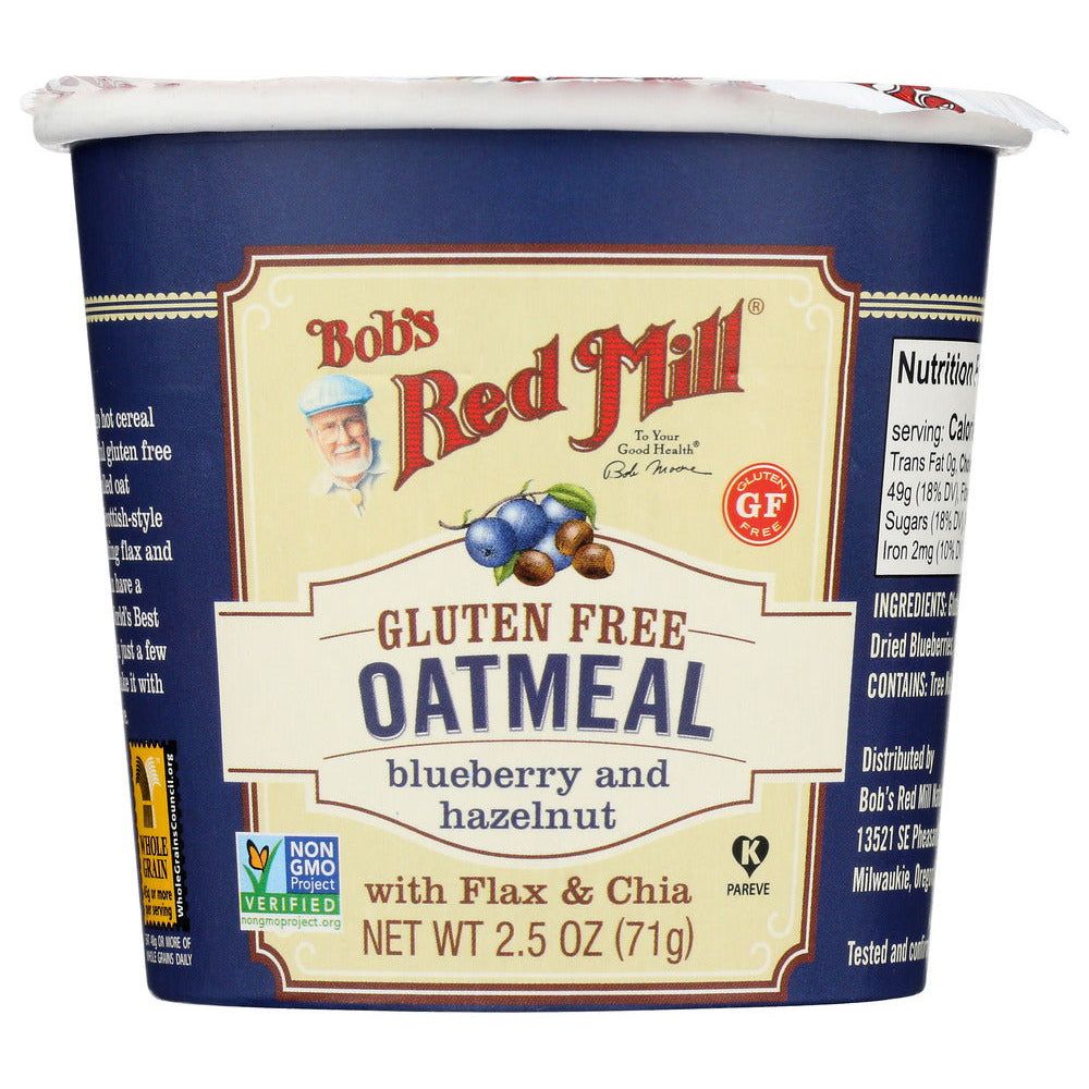 BOBS RED MILL: Gluten Free Blueberry and Hazelnut Oatmeal Cup, 2.5 oz - Sunshine Co Op. - #tag1# - #tag2# - #tag3# - #tag4#