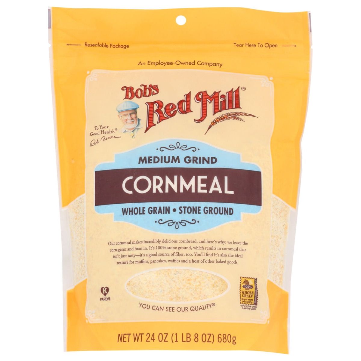 BOBS RED MILL: Medium Grind Cornmeal, 24 oz - #tag1# - #tag2#