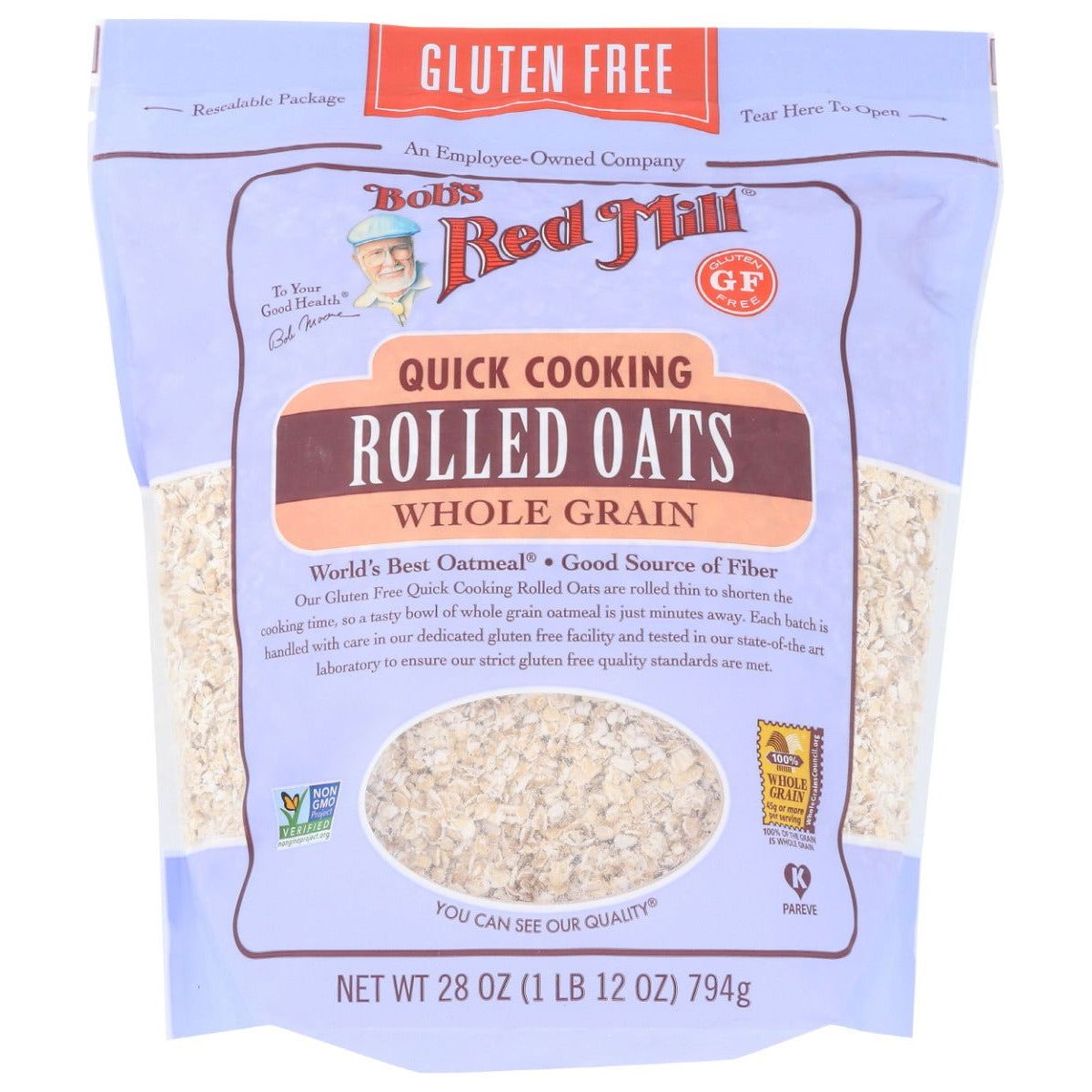 BOBS RED MILL: Oats Rolled Gluten Free, Quick Cook, 28 oz - Sunshine Co Op. - #tag1# - #tag2# - #tag3# - #tag4#
