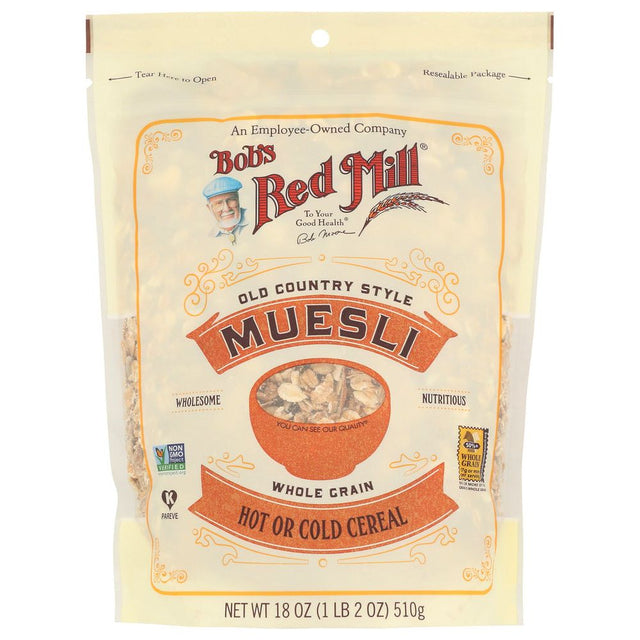 BOBS RED MILL:  Old Country Style Muesli Whole Grain Cereal, 18 oz - #tag1# - #tag2#