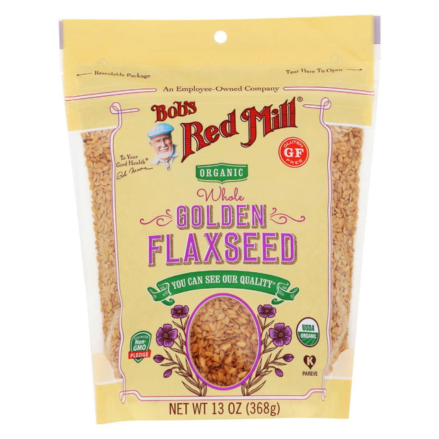 BOBS RED MILL: Organic Golden Flaxseeds, 13 oz - Sunshine Co Op. - #tag1# - #tag2# - #tag3# - #tag4#