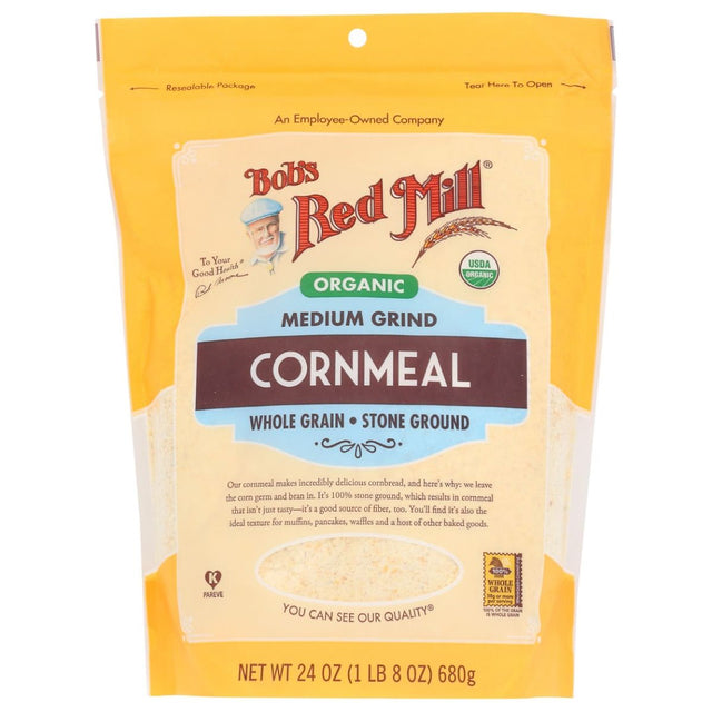BOBS RED MILL: Organic Medium Grind Cornmeal, 24 oz - #tag1# - #tag2#