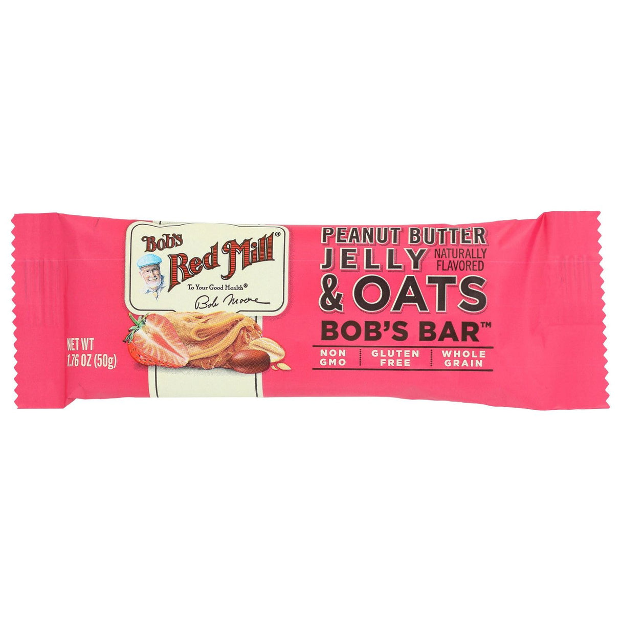 BOBS RED MILL: Peanut Butter Jelly and Oats Bobs Bar, 1.76 oz - Sunshine Co Op. - #tag1# - #tag2# - #tag3# - #tag4#