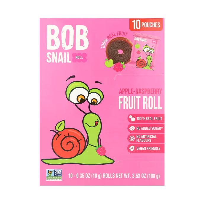 BOB SNAIL: Apple Raspberry Fruit Rolls, 10 pk - #tag1# - #tag2#