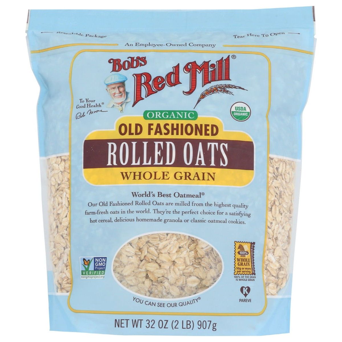 BOB'S RED MILL: Organic Old Fashioned Rolled Oats Whole Grain, 32 oz - Sunshine Co Op. - #tag1# - #tag2# - #tag3# - #tag4#