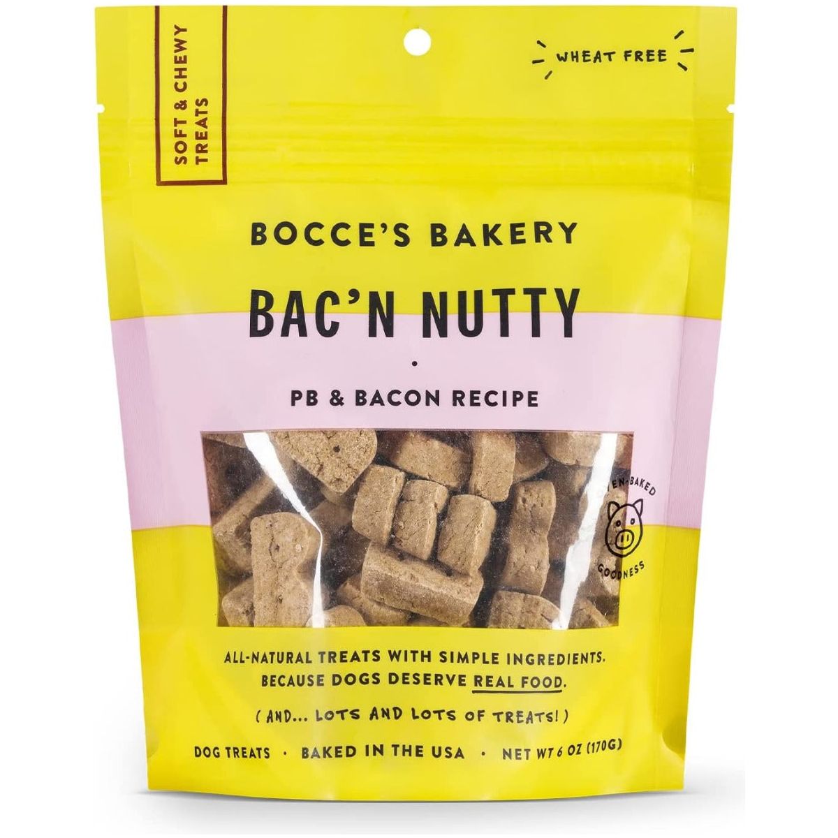 BOCCES BAKERY: Peanut Butter Bacon Recipe Dog Treat, 6 oz - #tag1# - #tag2#