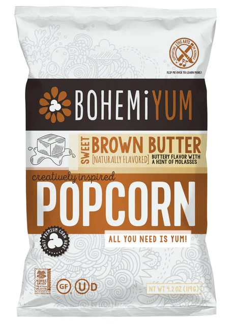 BOHEMIYUM: Sweet Brown Butter Popcorn, 4.2 oz - #tag1# - #tag2#