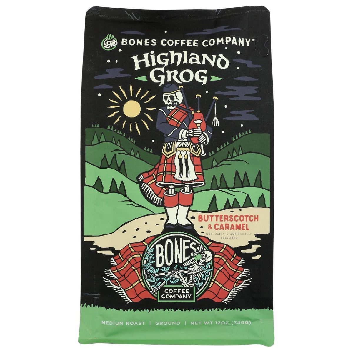 BONES COFFEE COMPANY: Coffee Grnd Highland Grog, 12 oz - #tag1# - #tag2#