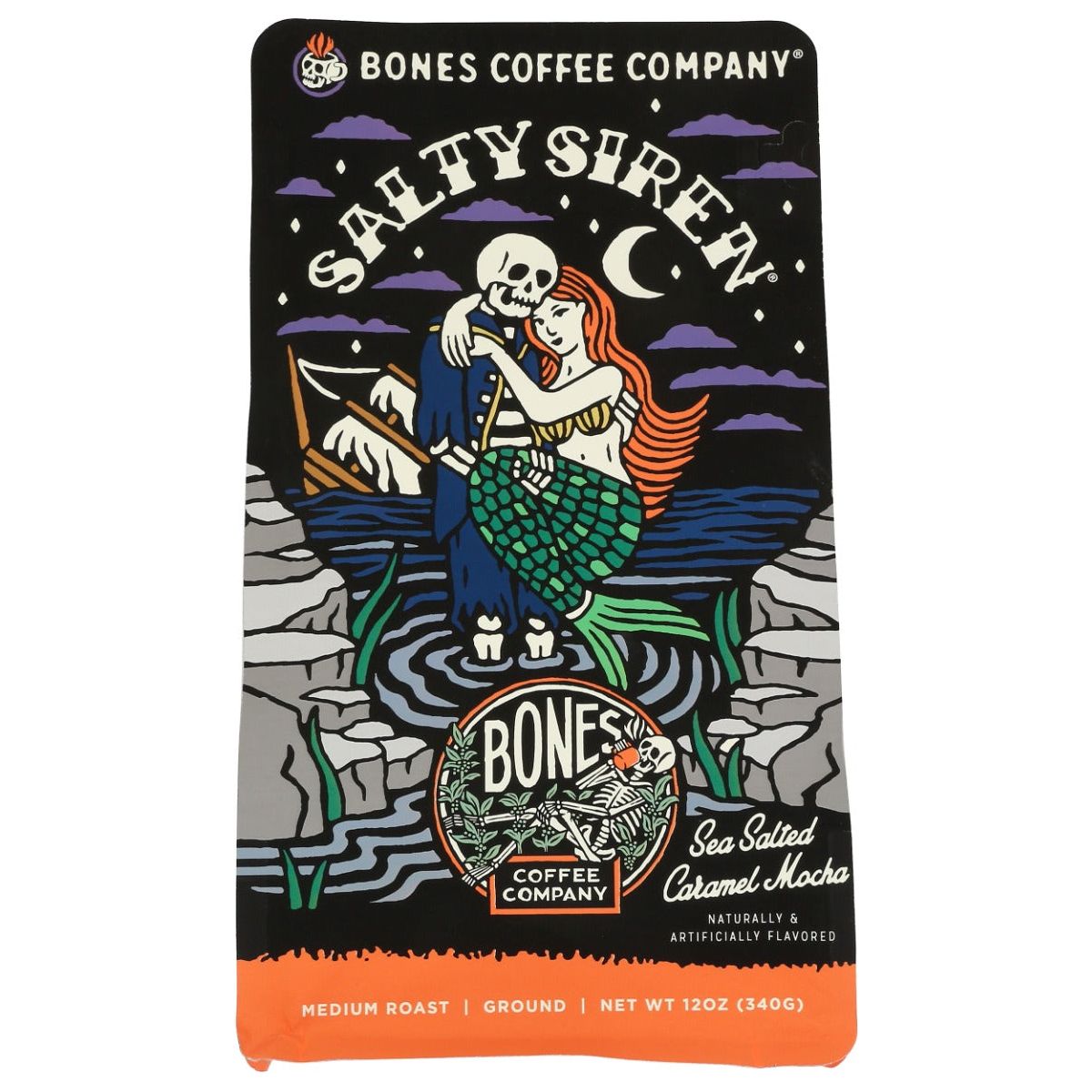 BONES COFFEE COMPANY: Coffee Grnd Salty Siren, 12 oz - #tag1# - #tag2#