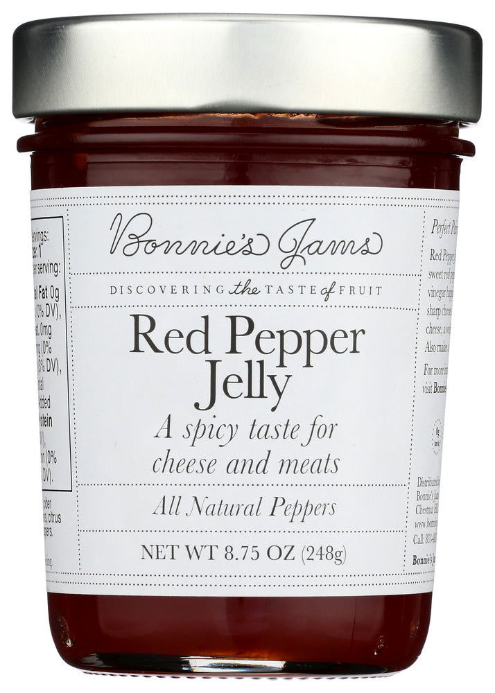 BONNIES JAMS: Jam Red Pepper Jelly, 8.75 oz - #tag1# - #tag2#