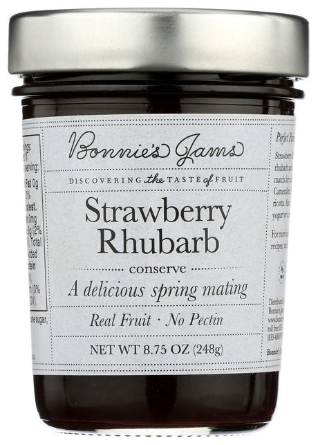 BONNIES JAMS: Jam Strawberry Rhubarb, 8.75 oz - #tag1# - #tag2#