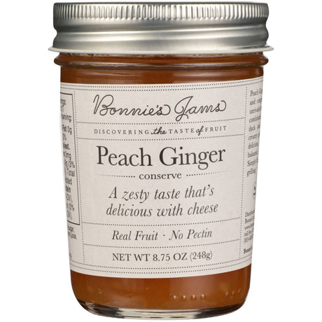 BONNIES JAMS: Peach Ginger Jam, 8.75 oz - #tag1# - #tag2#