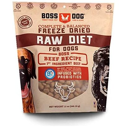 BOSS DOG BRAND INC: Beef Recipe Freeze Dried Raw Diet For Dogs, 12 oz - #tag1# - #tag2#