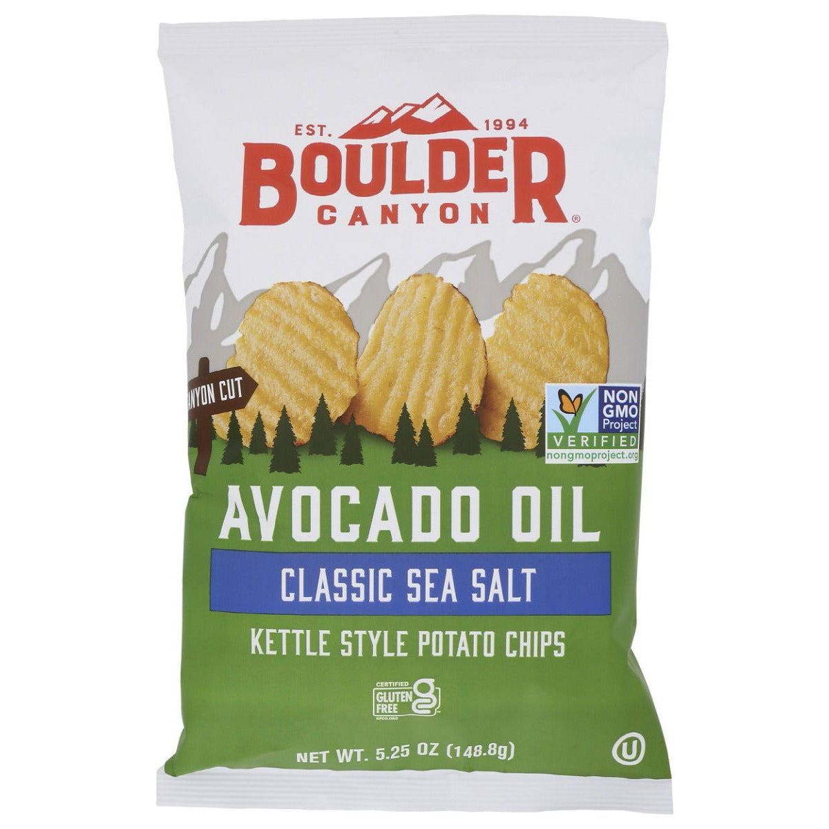 BOULDER CANYON: Avocado Oil Canyon Cut Potato Chips Sea Salt, 5.25 oz - Sunshine Co Op. - #tag1# - #tag2# - #tag3# - #tag4#