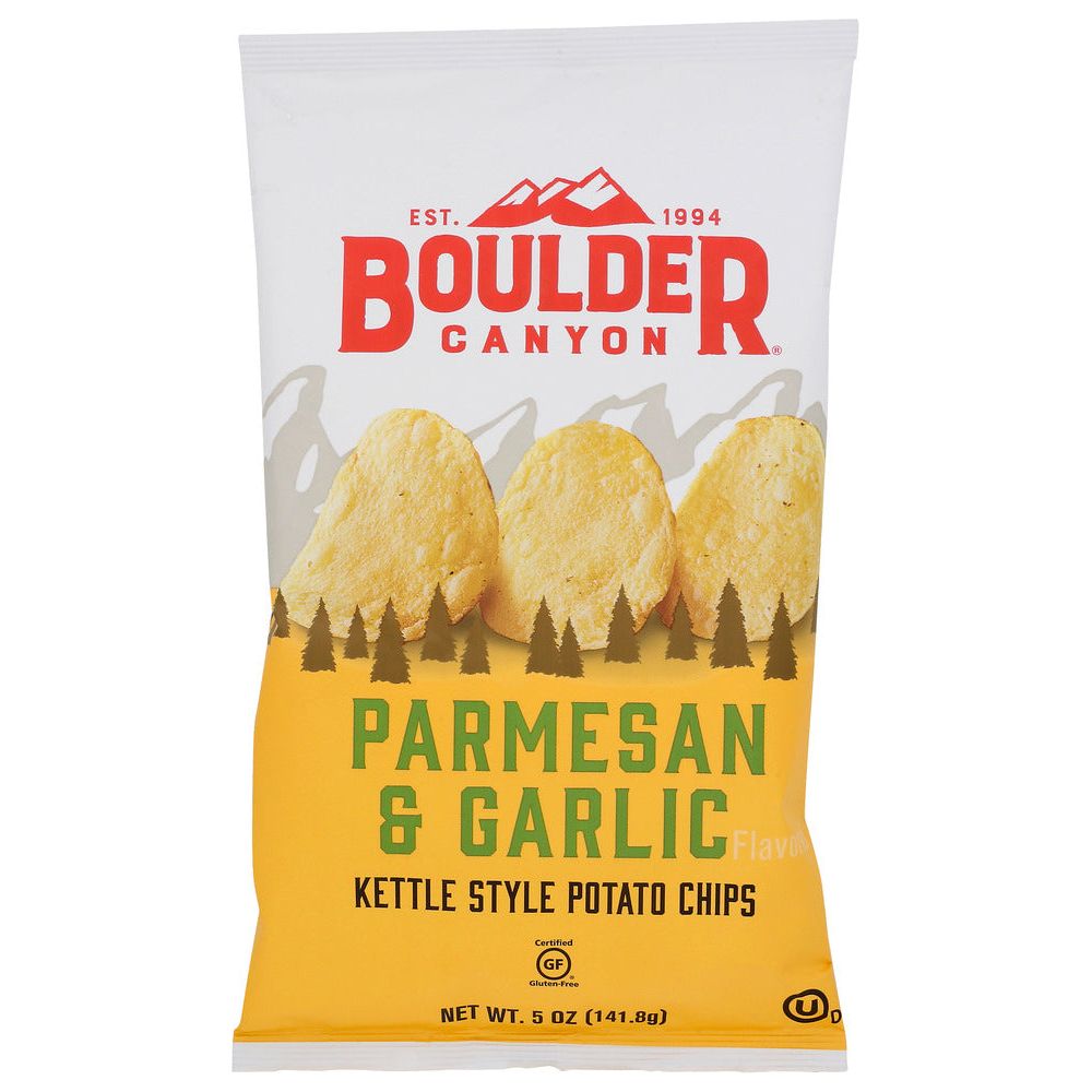 BOULDER CANYON: Kettle Cooked Potato Chips Parmesan and Garlic, 5 oz - #tag1# - #tag2#