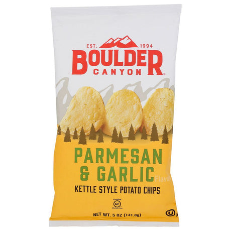 BOULDER CANYON: Kettle Cooked Potato Chips Parmesan and Garlic, 5 oz - #tag1# - #tag2#