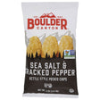 BOULDER CANYON: Sea Salt and Cracked Pepper Kettle Style Potato Chips, 5 oz - Sunshine Co Op. - #tag1# - #tag2# - #tag3# - #tag4#