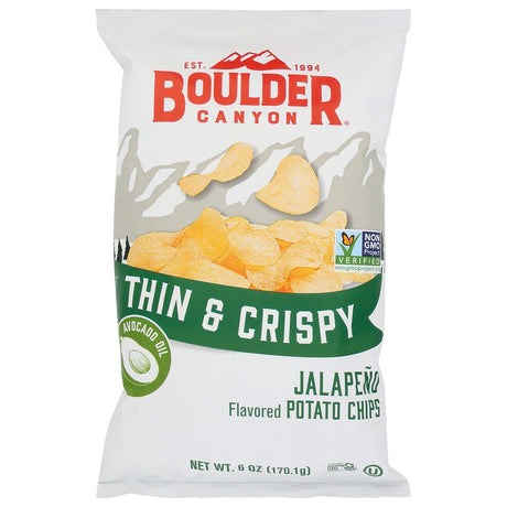 BOULDER CANYON: Thin and Crispy Jalapeno Potato Chips, 6 oz - #tag1# - #tag2#