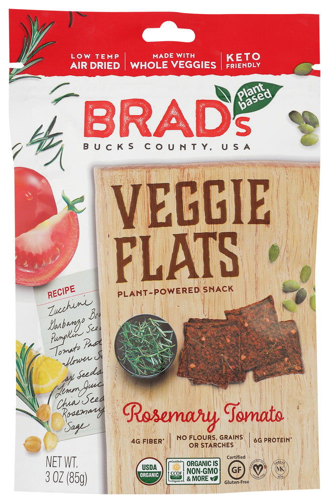 BRADS PLANT BASED: Flats Veggiie Tomato, 3 oz - #tag1# - #tag2#
