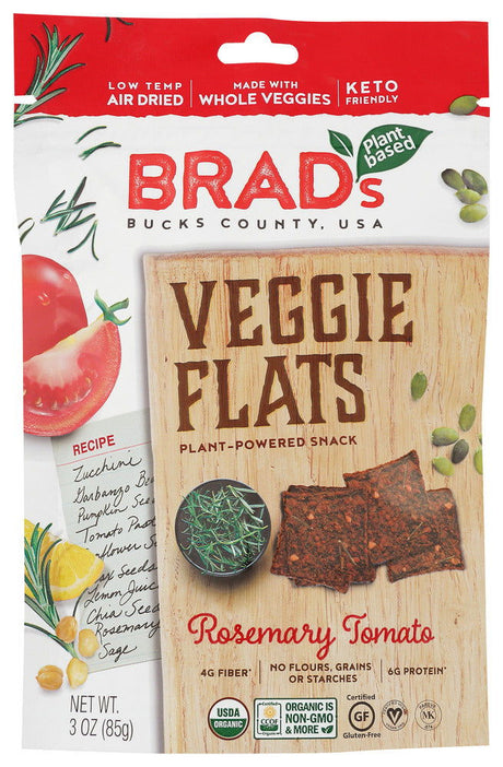 BRADS PLANT BASED: Flats Veggiie Tomato, 3 oz - #tag1# - #tag2#