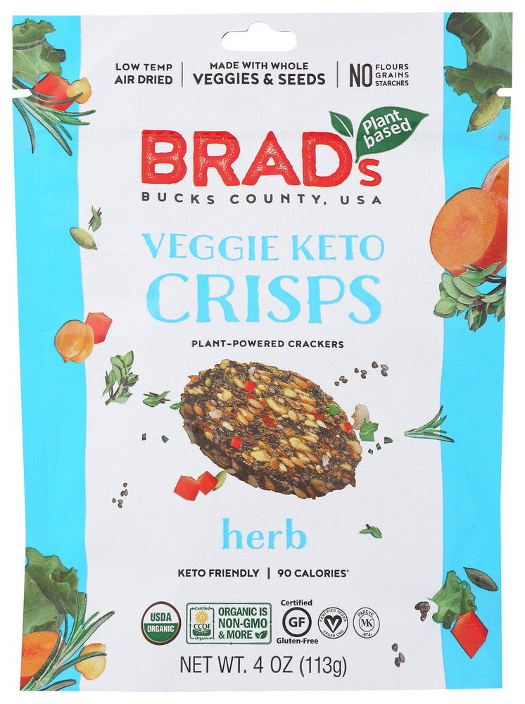 BRADS PLANT BASED: Herb Veggie Keto Crisps, 4 oz - #tag1# - #tag2#