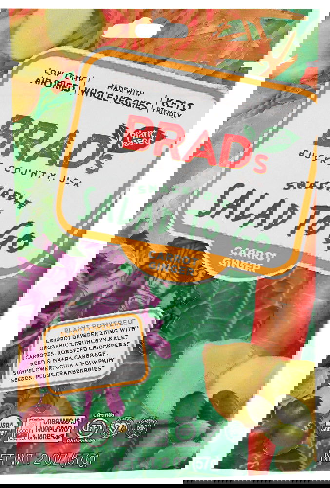 BRADS PLANT BASED: Salad To Go Carrot Ginger, 2 oz - #tag1# - #tag2#