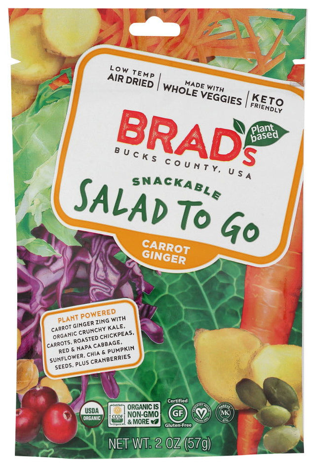 BRADS PLANT BASED: Salad To Go Carrot Ginger, 2 oz - #tag1# - #tag2#