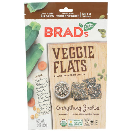 BRADS PLANT BASED: Veggie Flats Everything Zucchini, 3 oz - #tag1# - #tag2#