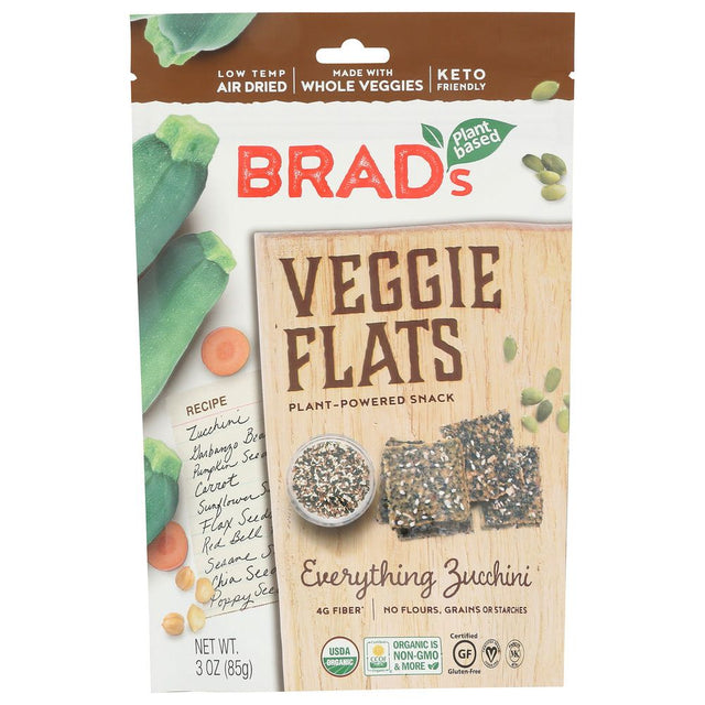 BRADS PLANT BASED: Veggie Flats Everything Zucchini, 3 oz - #tag1# - #tag2#