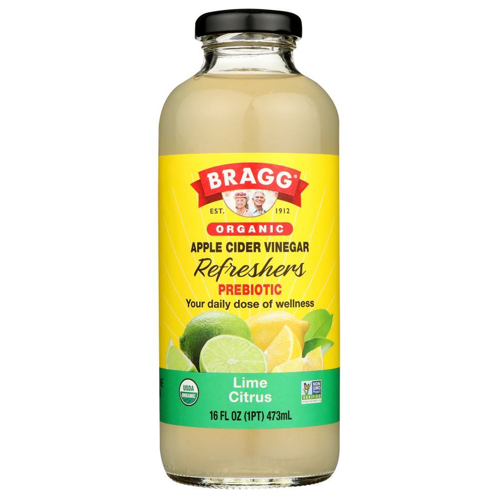 BRAGG: Organic Apple Cider Vinegar Refreshers Prebiotic Lime Citrus, 16 fo - #tag1# - #tag2#
