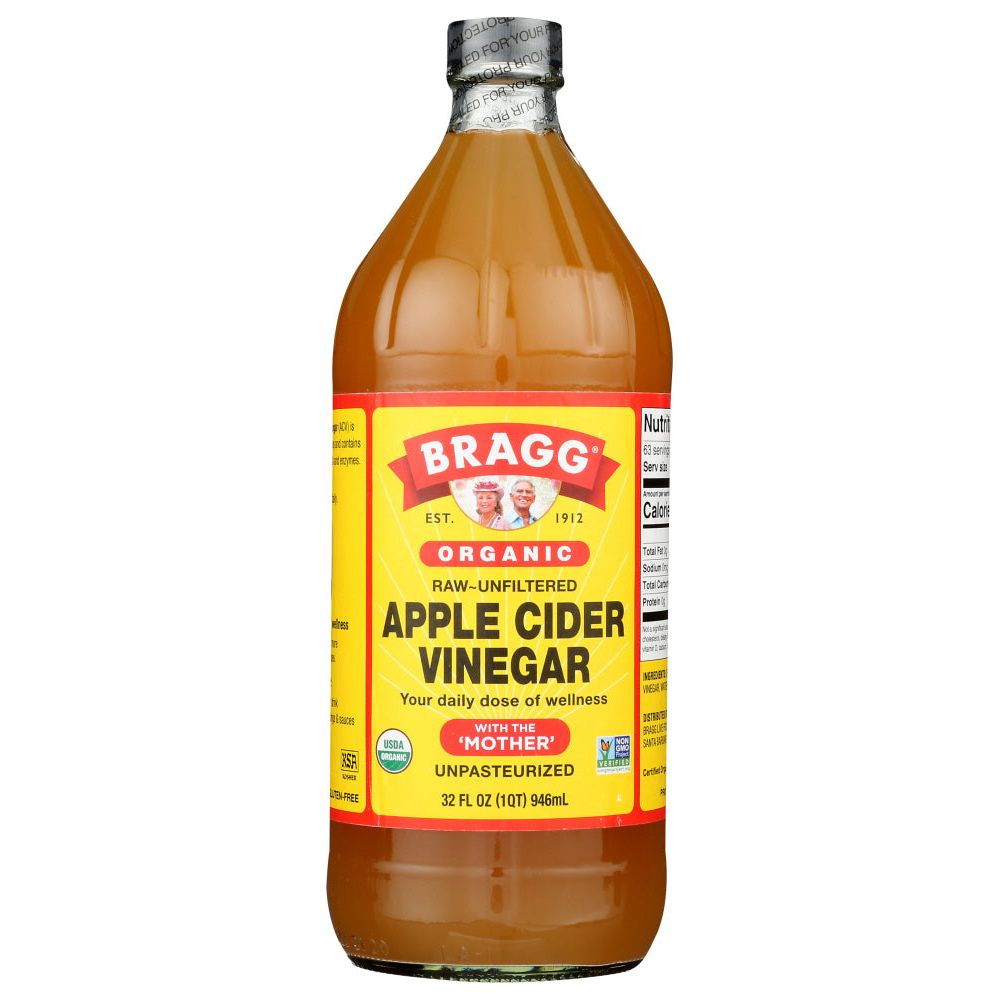 BRAGG: Organic Raw & Unfiltered Apple Cider Vinegar, 32 oz - #tag1# - #tag2#