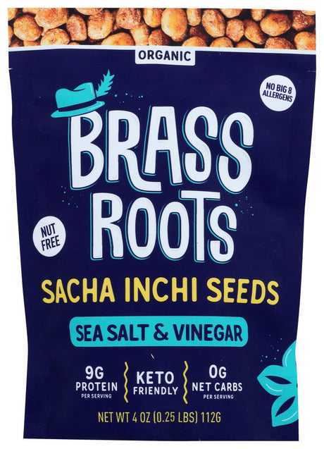 BRASS ROOTS: Sacha Inchi Seeds Sea Salt Vinegar, 4 oz - #tag1# - #tag2#
