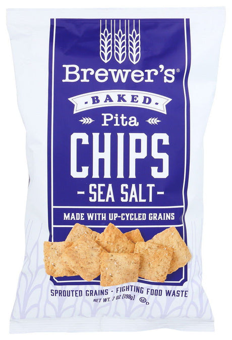 BREWERS CRACKERS: Sea Salt Pita Chips, 7 oz - #tag1# - #tag2#