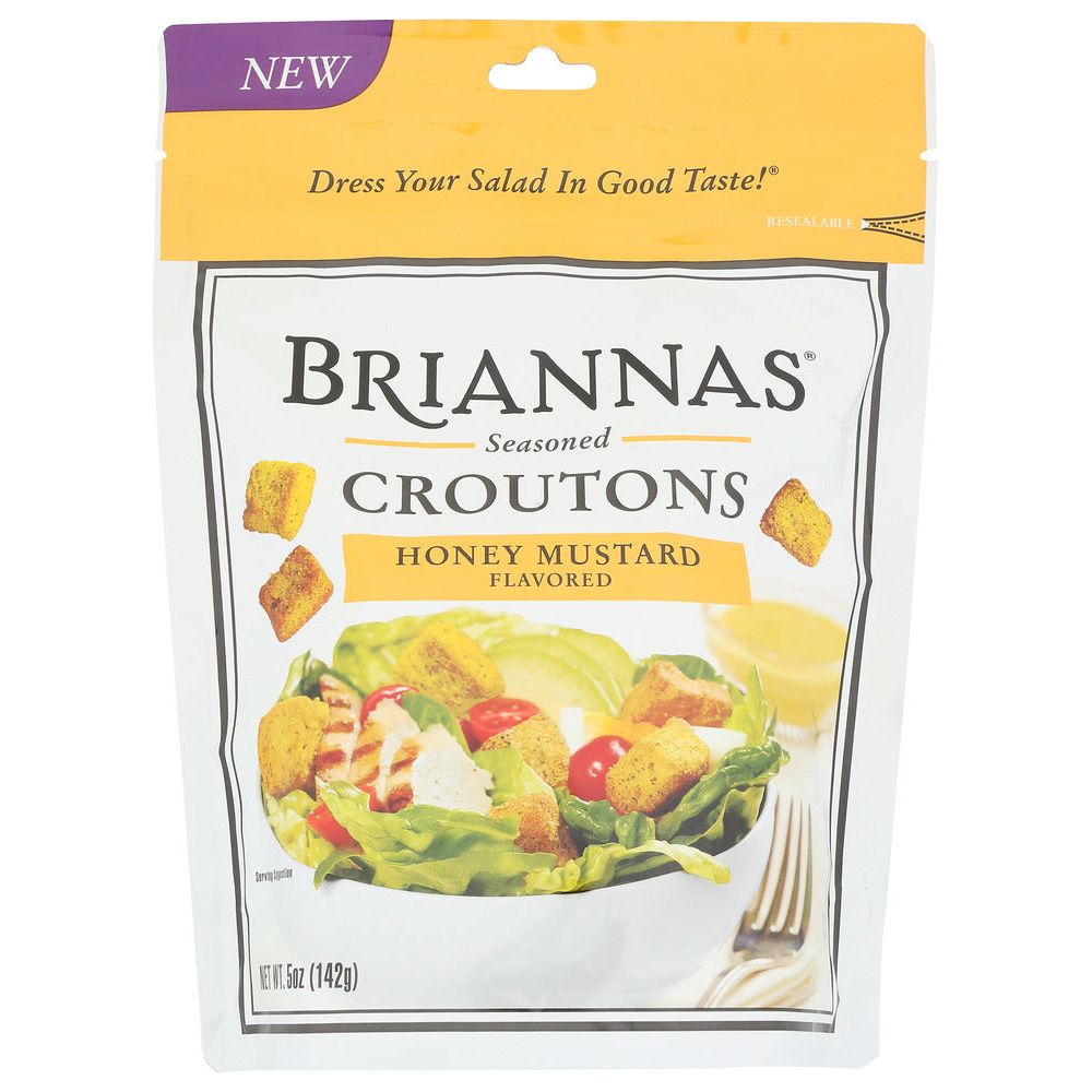 BRIANNAS: Croutons Honey Mustard, 5 OZ - #tag1# - #tag2#