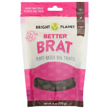 BRIGHT PLANET: Better Brat Plant Based Dog Treats, 6 oz - #tag1# - #tag2#