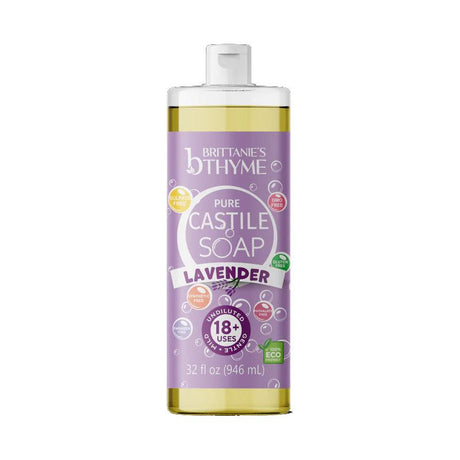 BRITTANIES THYME: Lavender Pure Castile Liquid Soap, 32 fo - #tag1# - #tag2#