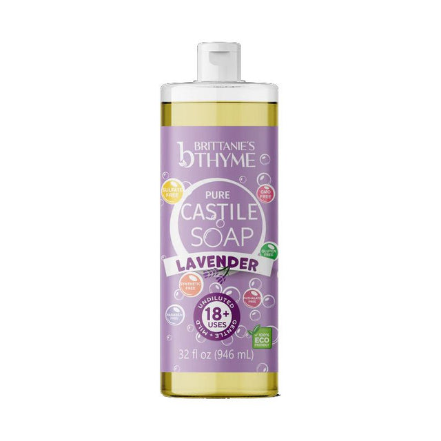 BRITTANIES THYME: Lavender Pure Castile Liquid Soap, 32 fo - #tag1# - #tag2#