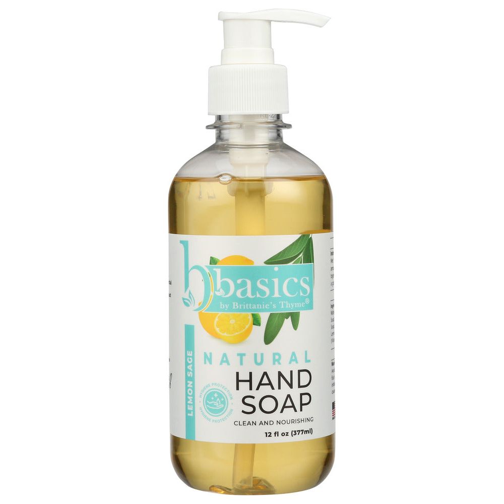 BRITTANIES THYME: Lemon Sage Natural Hand Soap, 12 oz - #tag1# - #tag2#
