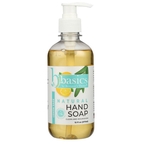BRITTANIES THYME: Lemon Sage Natural Hand Soap, 12 oz - #tag1# - #tag2#