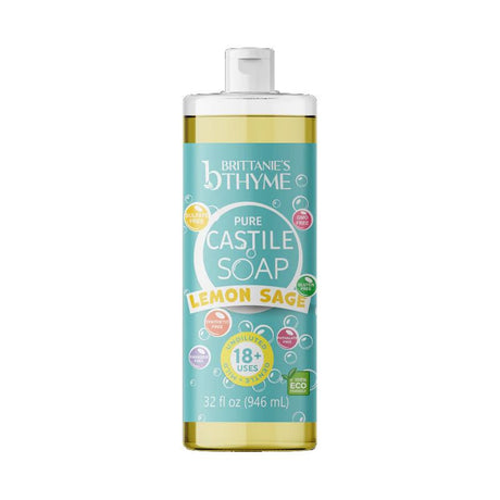 BRITTANIES THYME: Lemon Sage Pure Castile Liquid Soap, 32 fo - #tag1# - #tag2#
