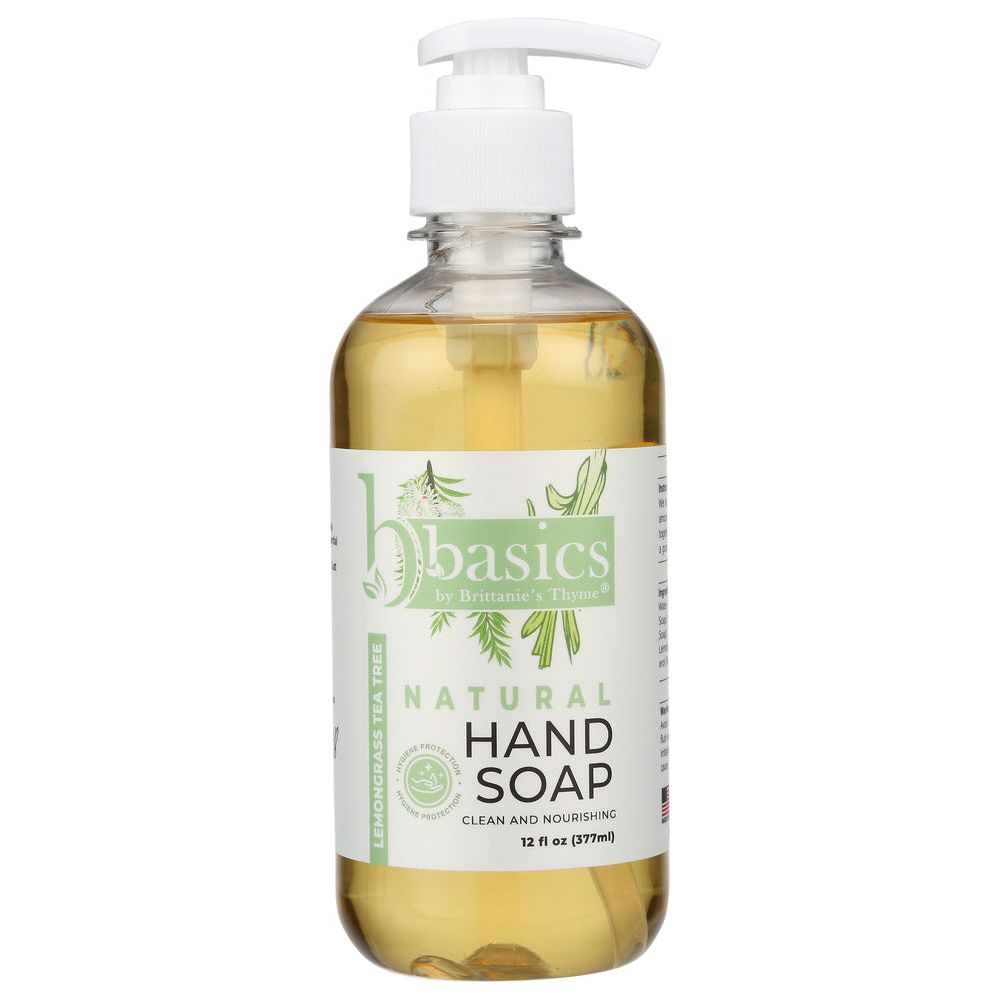 BRITTANIES THYME: Lemongrass Tea Tree Natural Hand Soap, 12 oz - #tag1# - #tag2#