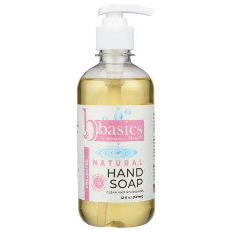 BRITTANIES THYME: Unscented Natural Hand Soap, 12 oz - #tag1# - #tag2#