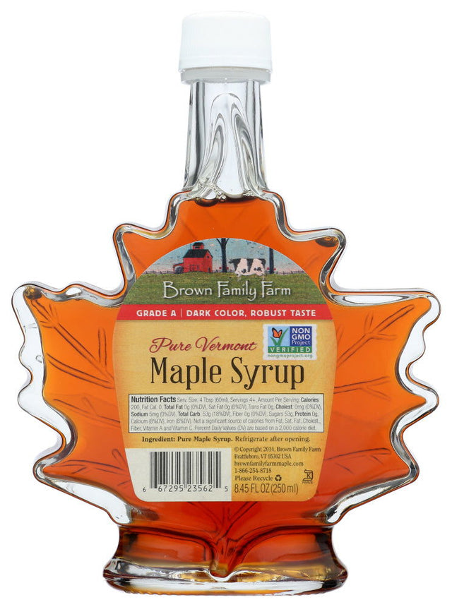 BROWN FAMILY FARM: Syrup Maple Lf Gls Drk Cl, 8.4 oz - #tag1# - #tag2#