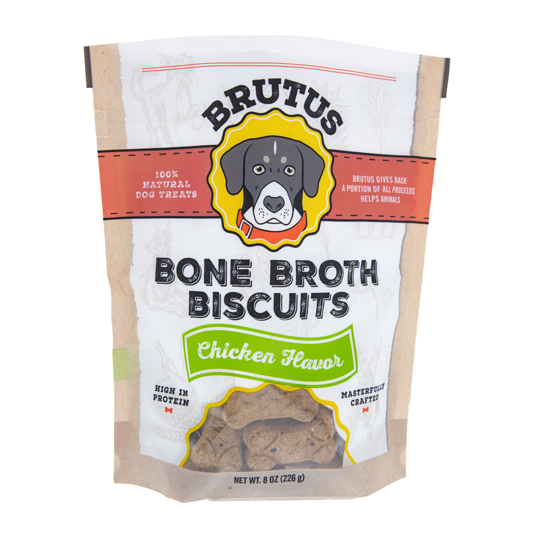 BRUTUS BROTH: Dog Biscuit Chkn, 8 oz - #tag1# - #tag2#