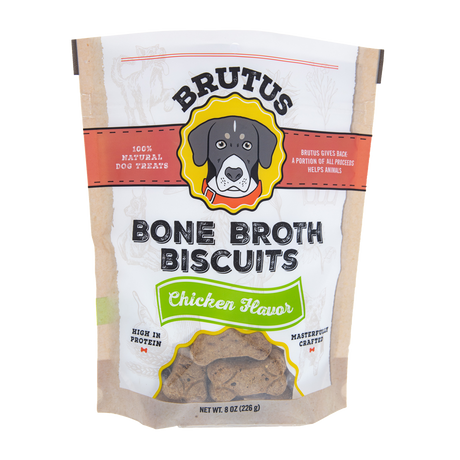 BRUTUS BROTH: Dog Biscuit Chkn, 8 oz - #tag1# - #tag2#