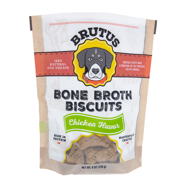 BRUTUS BROTH: Dog Biscuit Chkn, 8 oz - #tag1# - #tag2#