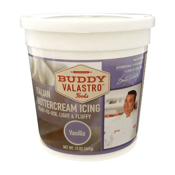 BUDDY VALASTRO: Vanilla Italian Buttercream Icing, 13 oz - #tag1# - #tag2#
