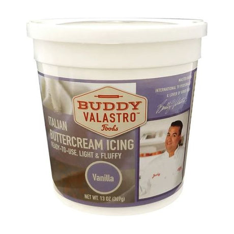 BUDDY VALASTRO: Vanilla Italian Buttercream Icing, 13 oz - #tag1# - #tag2#