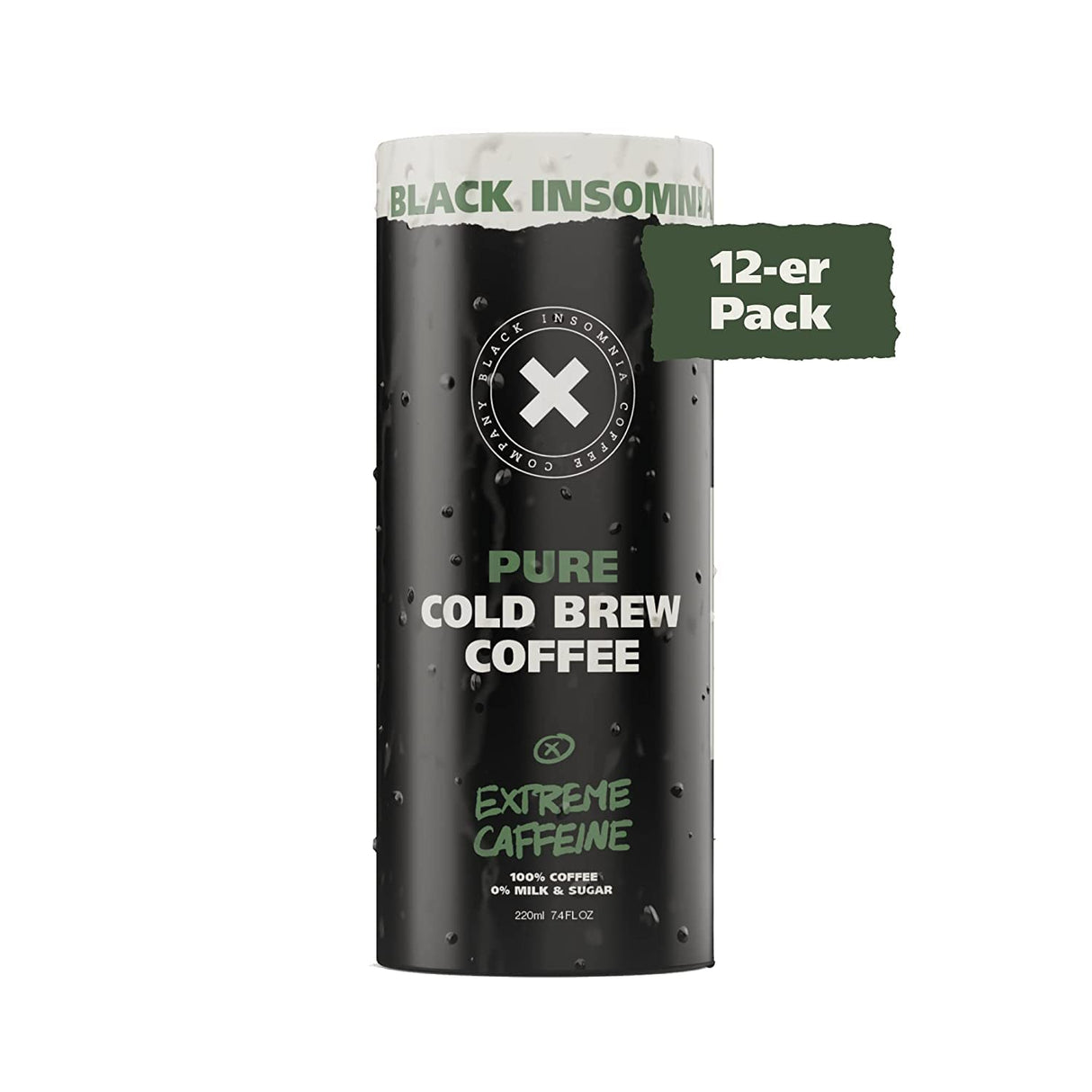 Black Insomnia Coffee Extreme Caffeine Ready To Drink Pure Cold Brew - 12 Count - #tag1# - #tag2#